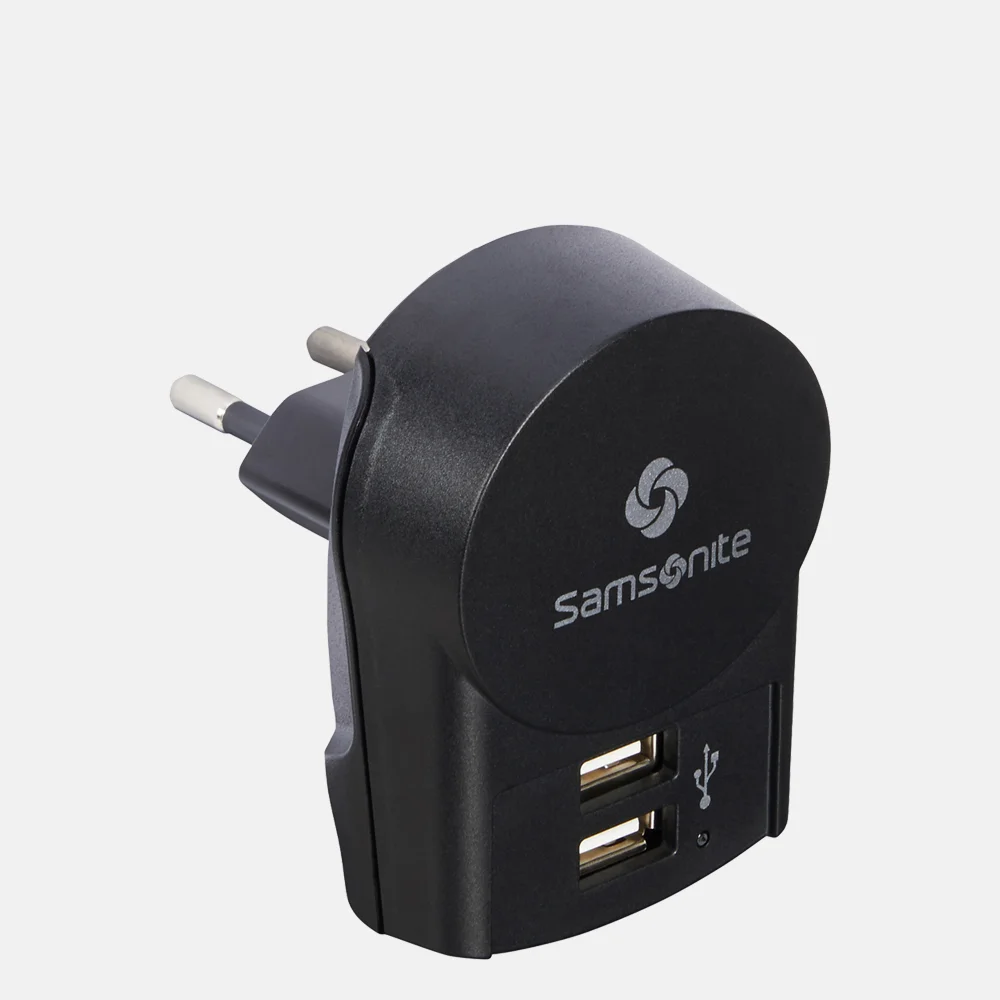 Samsonite World Adaptor Pro 3 + USB black bij Duifhuizen