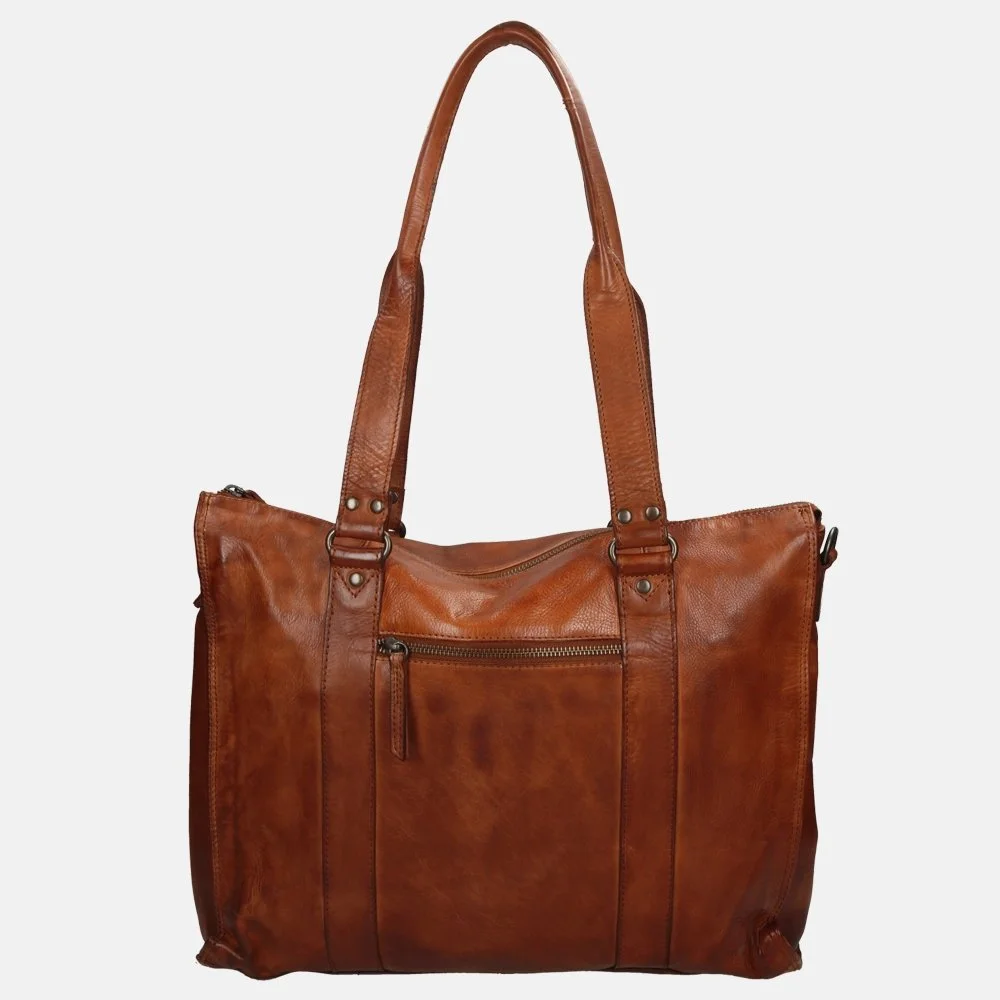 Bear Design Mea laptoptas 14 inch cognac bij Duifhuizen