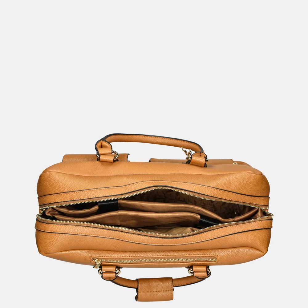 Olivia Lauren Denver business trolley 17 inch cognac bij Duifhuizen