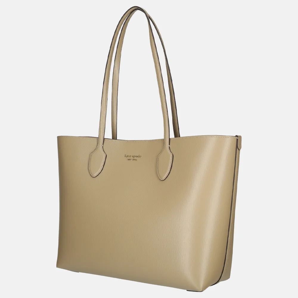 Kate Spade Bleecker shopper L timeless taupe bij Duifhuizen