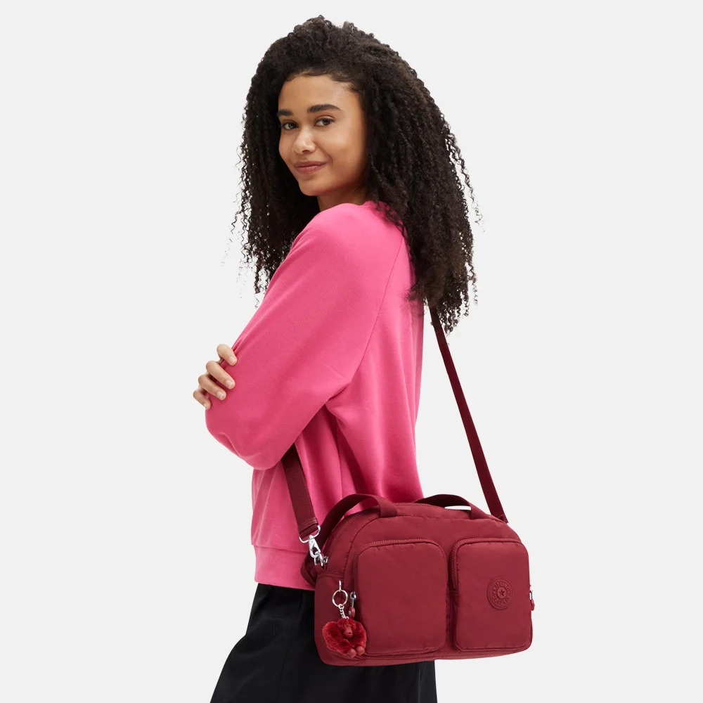 Kipling Cool Defea schoudertas funky red bij Duifhuizen