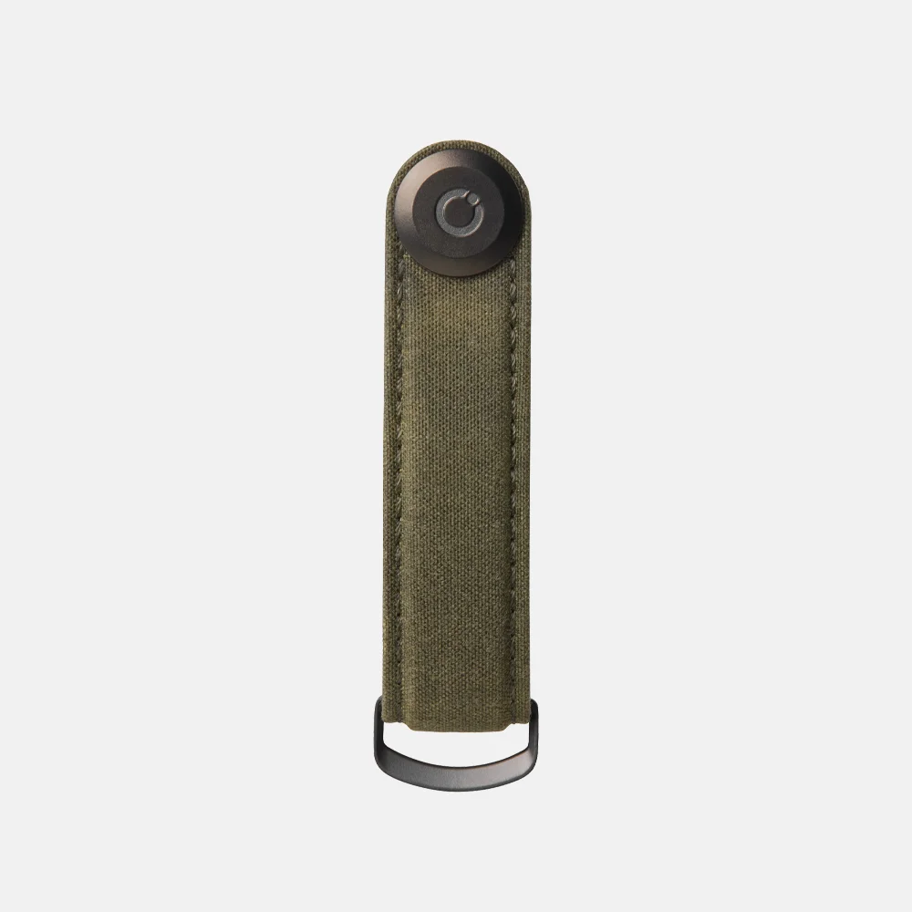 Orbitkey 2.0 Waxed canvas sleuteletui khaki green bij Duifhuizen