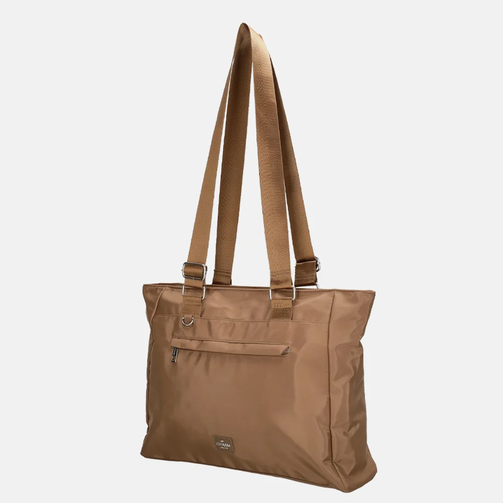 Charm London shopper taupe bij Duifhuizen