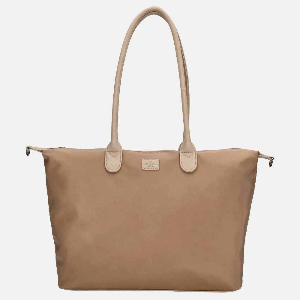 Charm London Buckingham mono shopper lichttaupe bij Duifhuizen