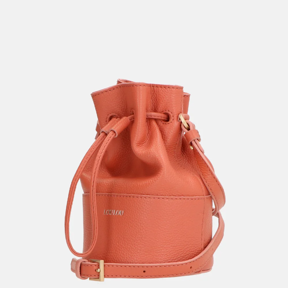 Loulou Essentiels Noa crossbody tas apricot bij Duifhuizen