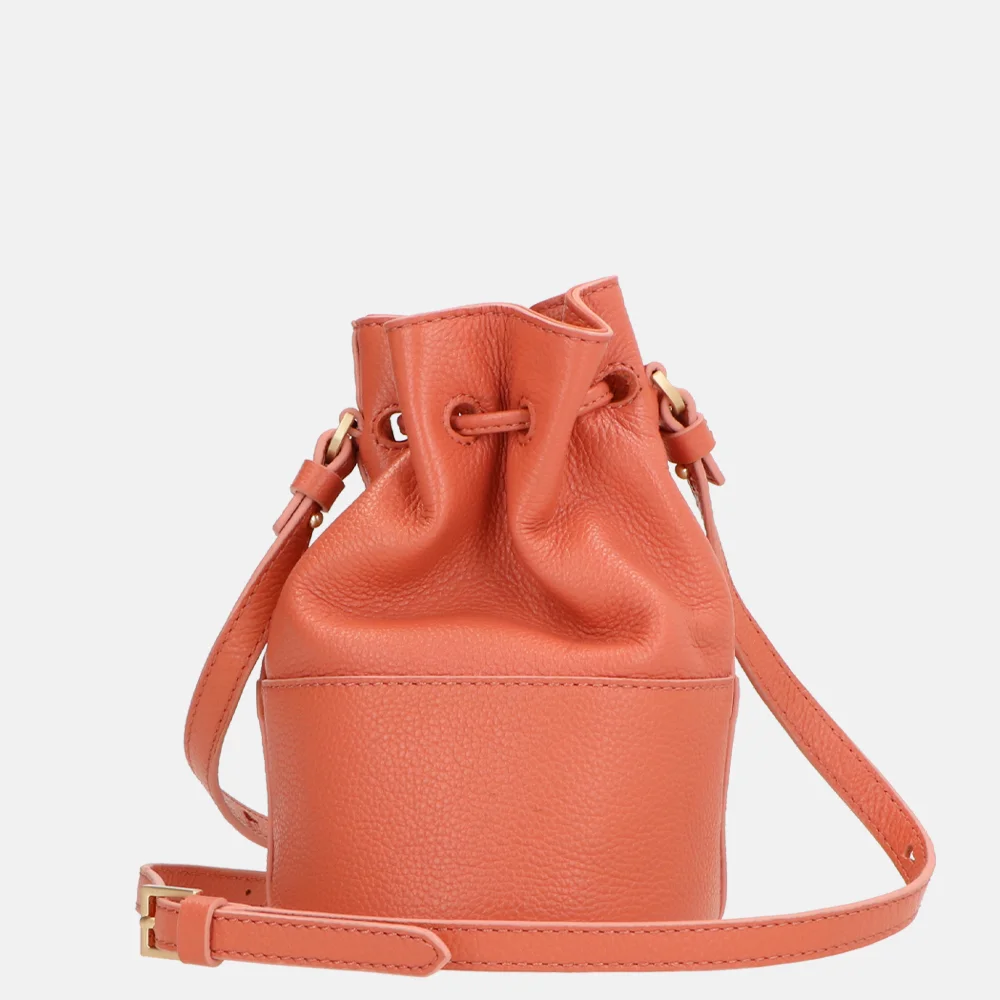 Loulou Essentiels Noa crossbody tas apricot bij Duifhuizen