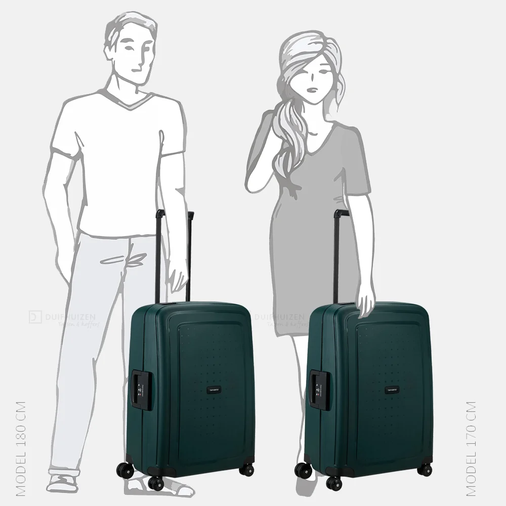 Samsonite S´Cure reiskoffer 69 cm dark teal bij Duifhuizen