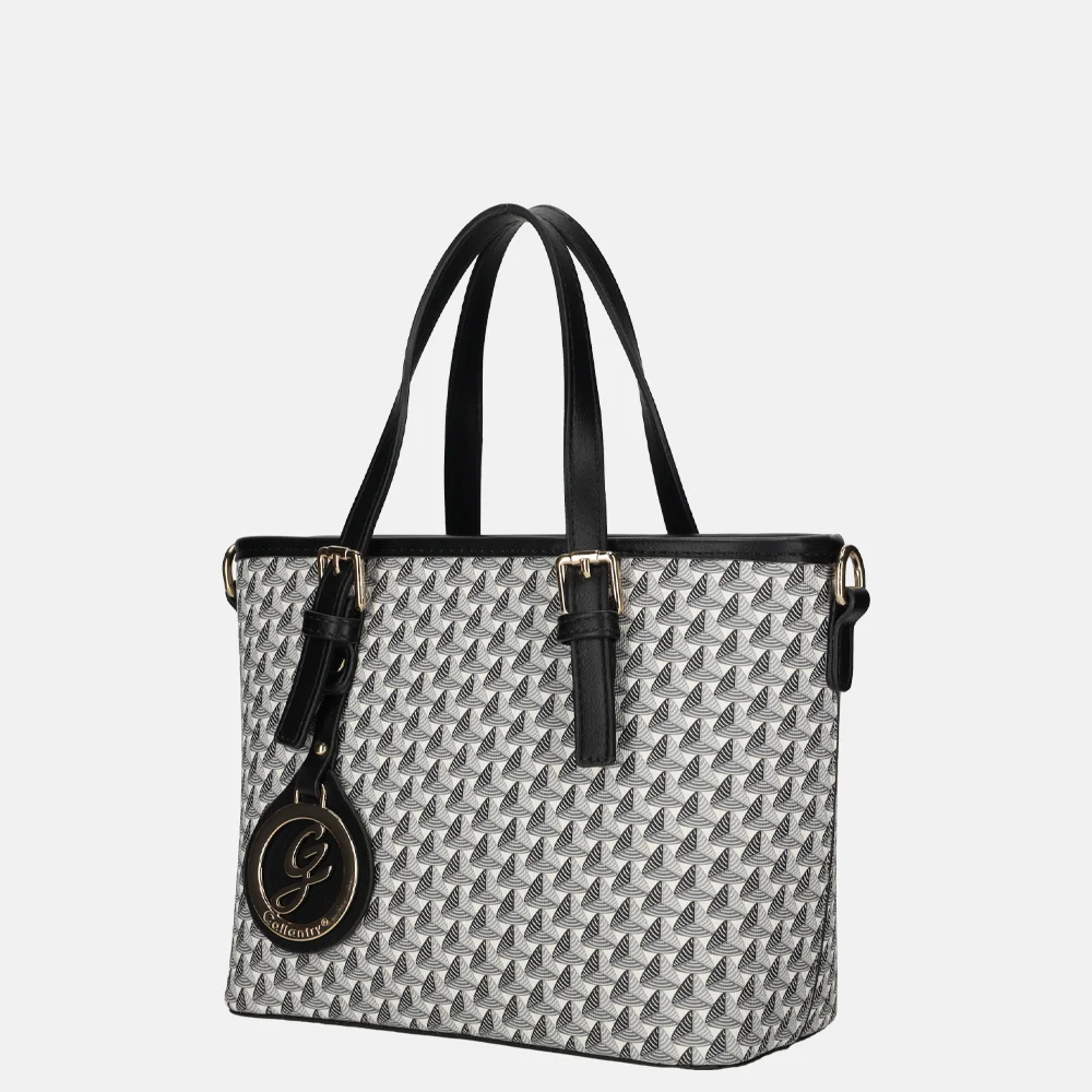 Firenze Saffiano handtas S black/white bij Duifhuizen