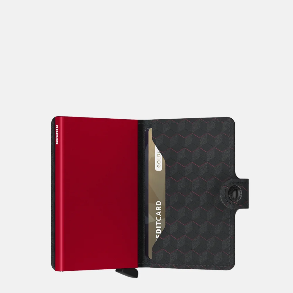 Secrid Miniwallet pasjeshouder optical black-red bij Duifhuizen