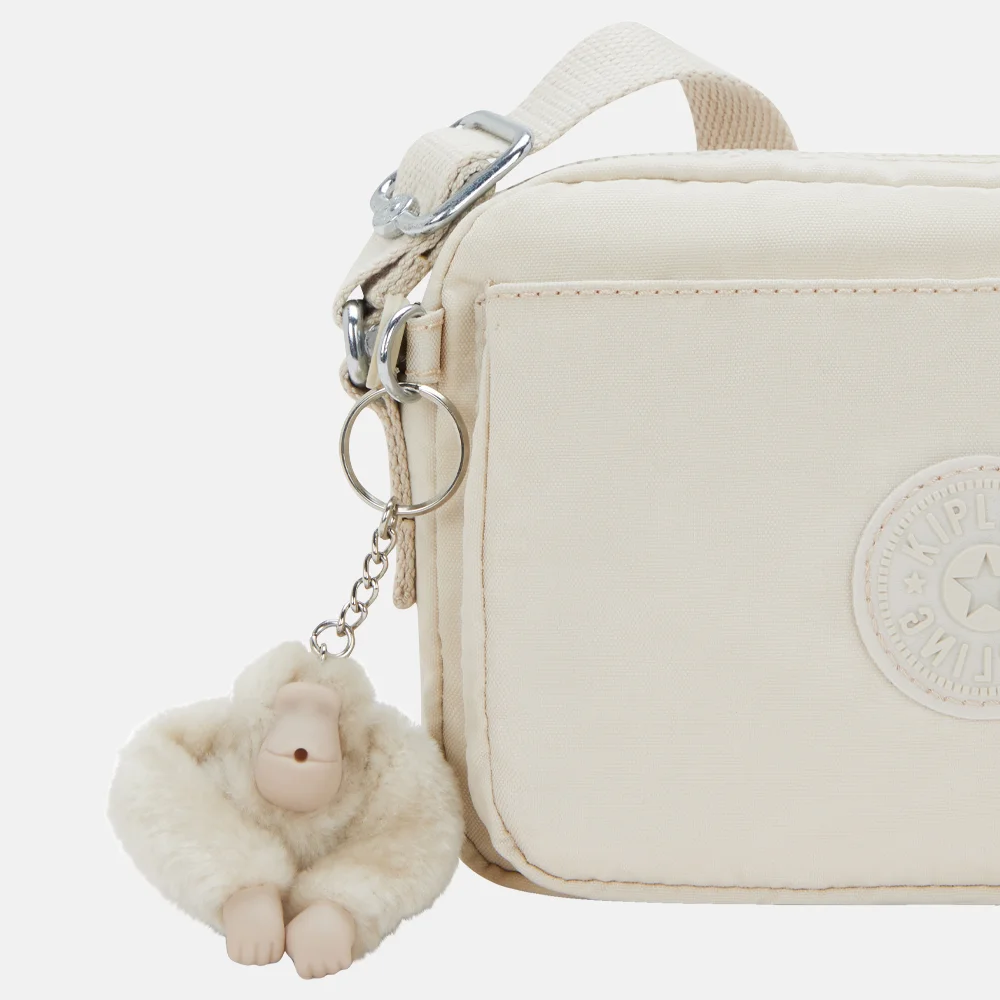 Kipling Abanu crossbody tas hideaway beige bij Duifhuizen