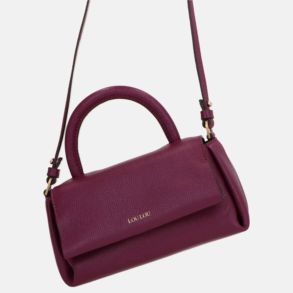 Loulou Essentiels Mae handtas plum bij Duifhuizen