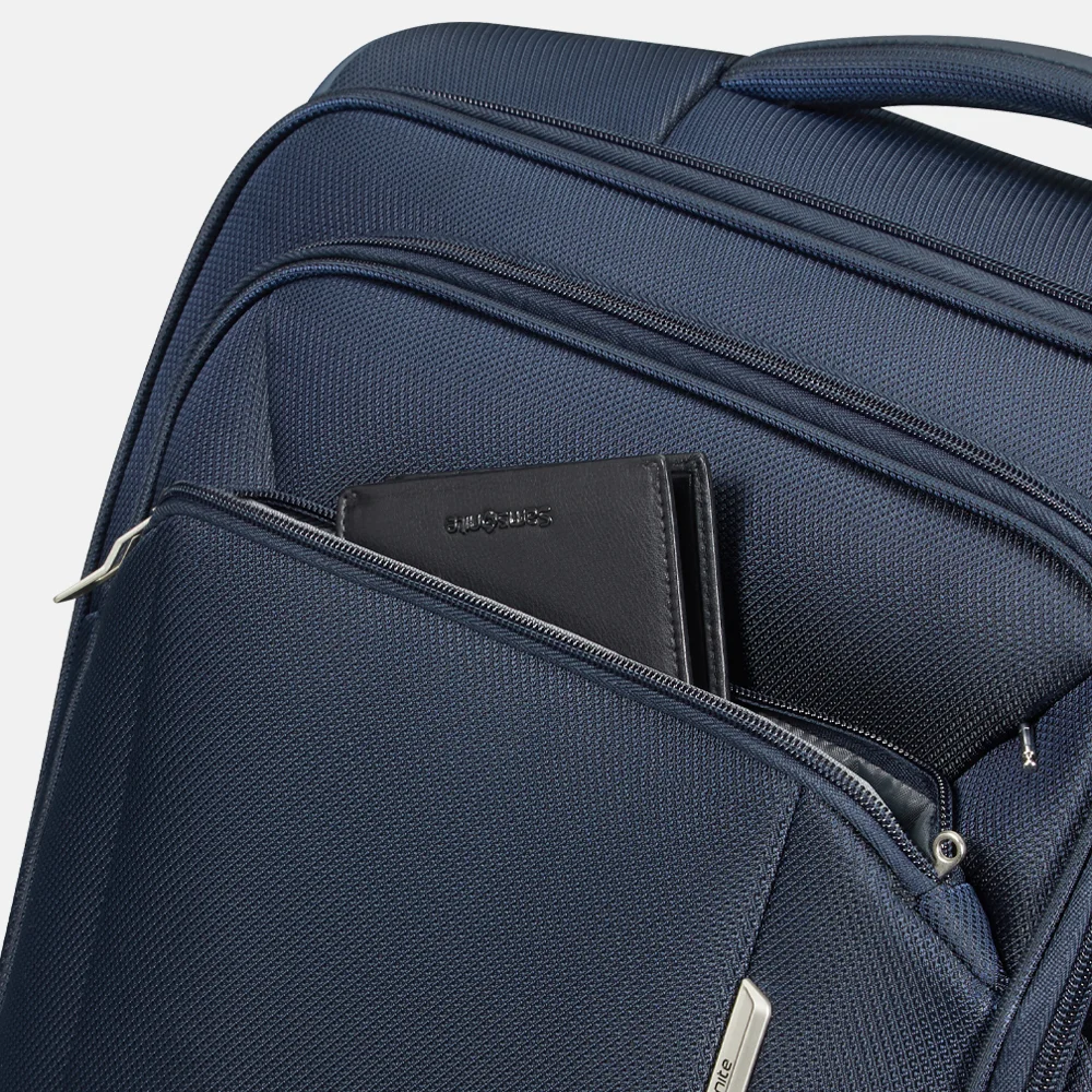 Samsonite Respark handbagage koffer 55 cm dubbel frame midnight blue bij Duifhuizen