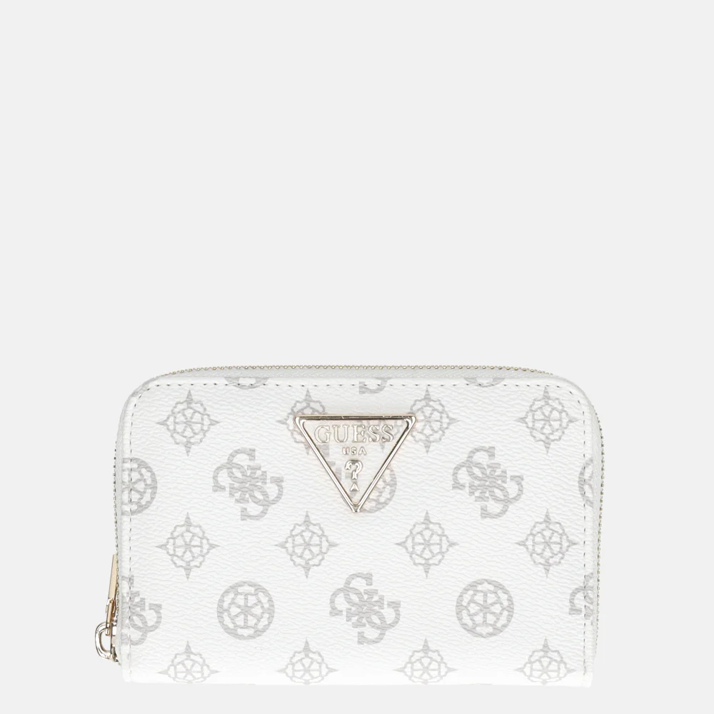 Guess Laurel SLG ziparound portemonnee M white logo