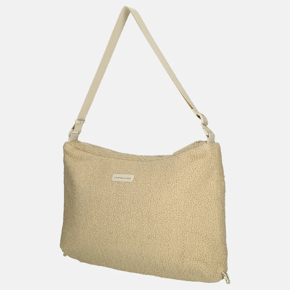 Kapten & Son Skara crossbody tas L fleece sandstone  bij Duifhuizen