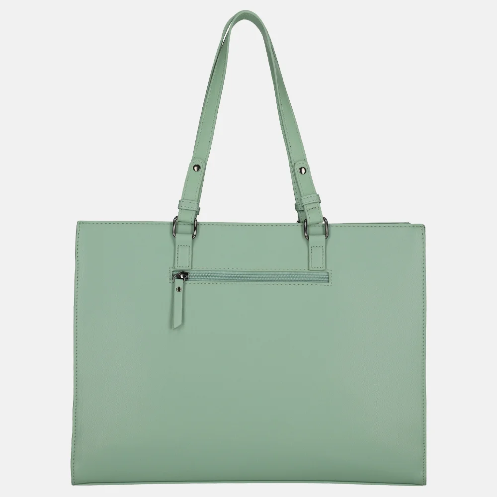 Enrico Benetti Evie shopper 15 inch lichtgroen bij Duifhuizen