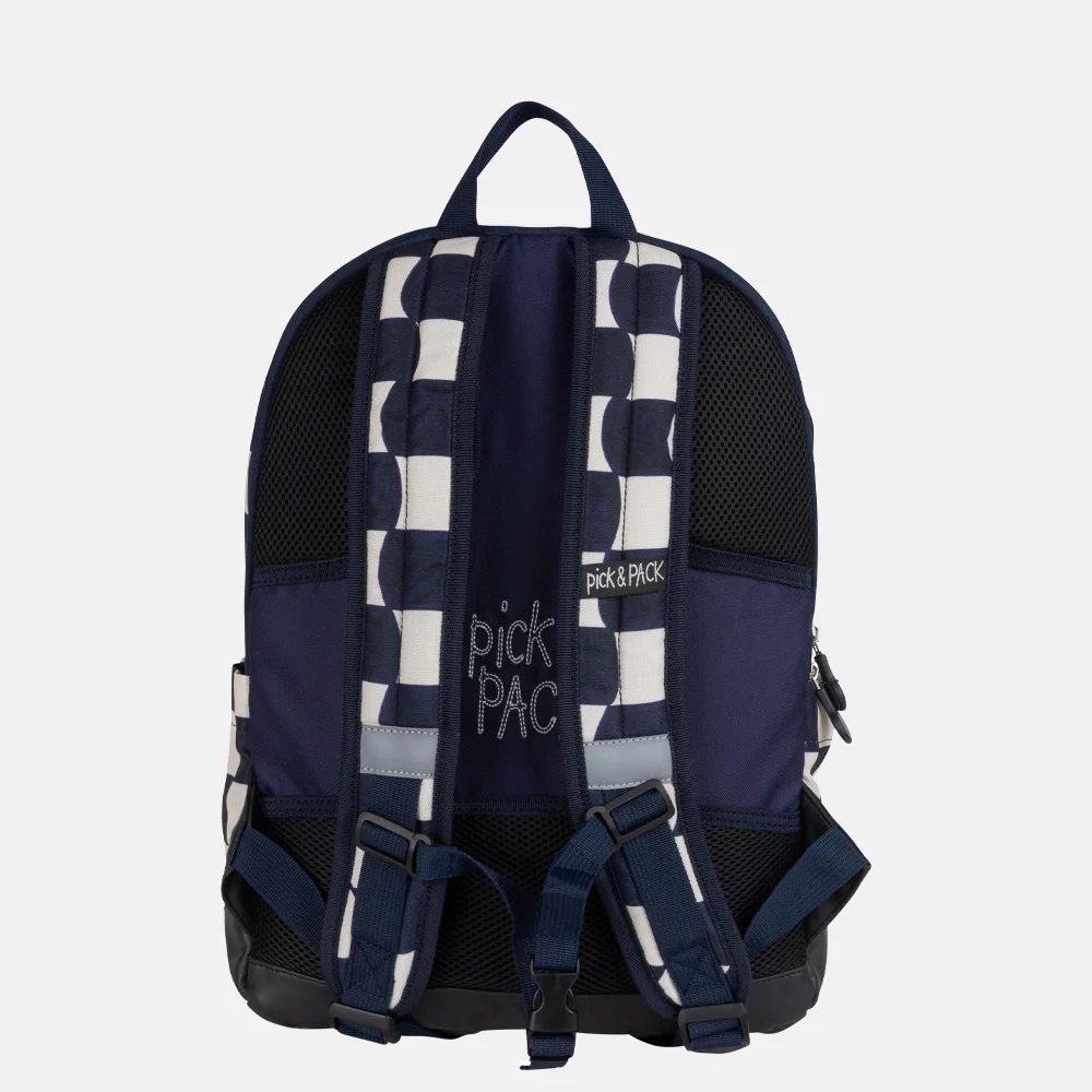 Pick & Pack Check it out kinderrugzak L navy bij Duifhuizen