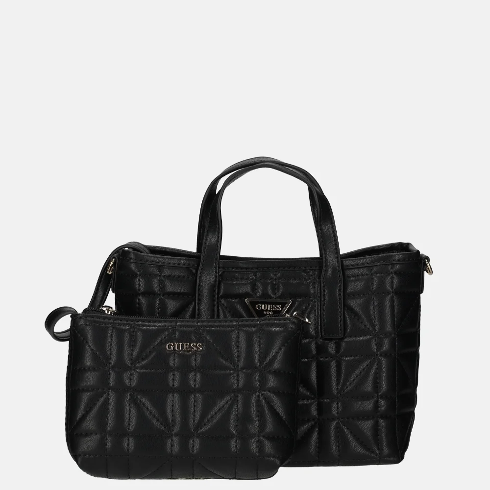 Guess Latona mini tote handtas black bij Duifhuizen