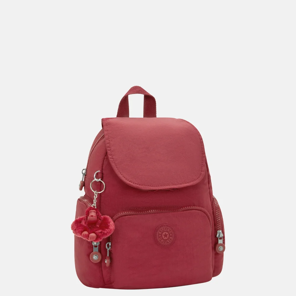 Kipling City Zip rugzak mini funky red bij Duifhuizen