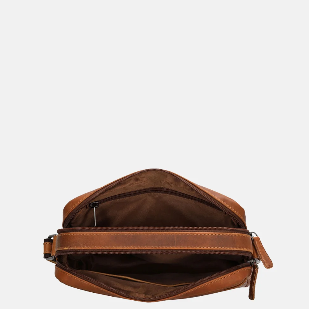 Hide & Stitches crossbody tas S cognac bij Duifhuizen