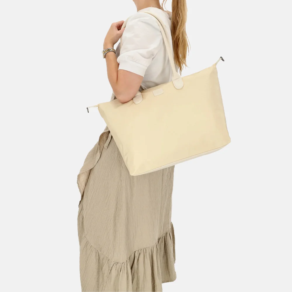 Charm London Buckingham mono shopper creme bij Duifhuizen