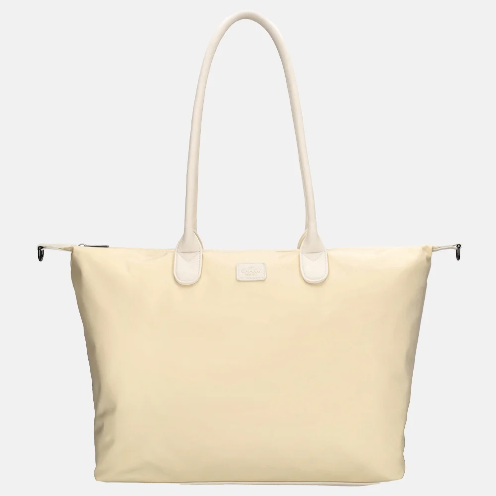 Charm London Buckingham mono shopper creme bij Duifhuizen