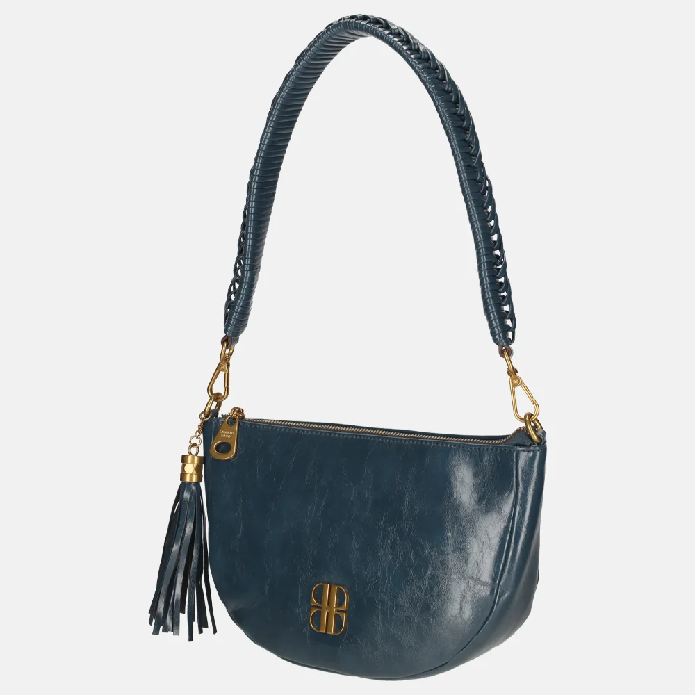 Laurent David crossbody tas vlechtband jeans bij Duifhuizen