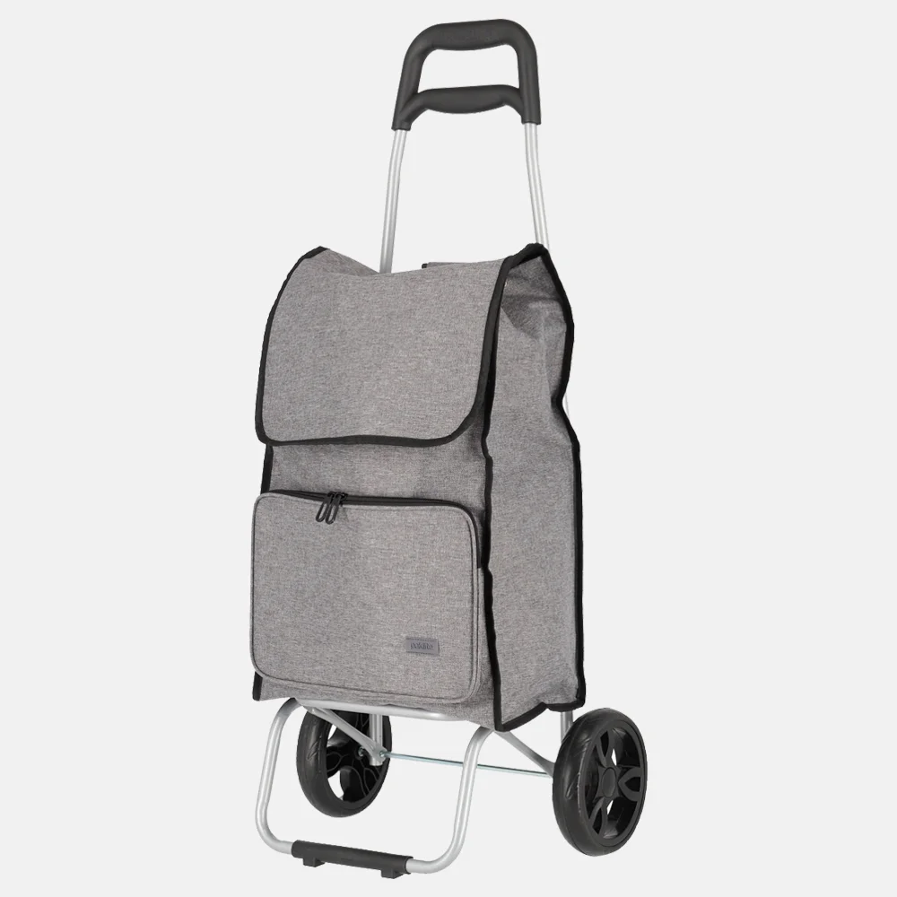 Travelite Paklite boodschappentrolley grey melange bij Duifhuizen