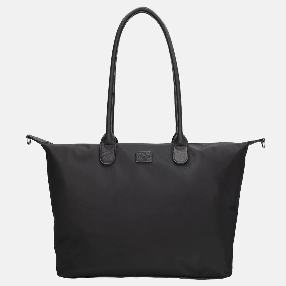 Charm London Buckingham mono shopper zwart bij Duifhuizen