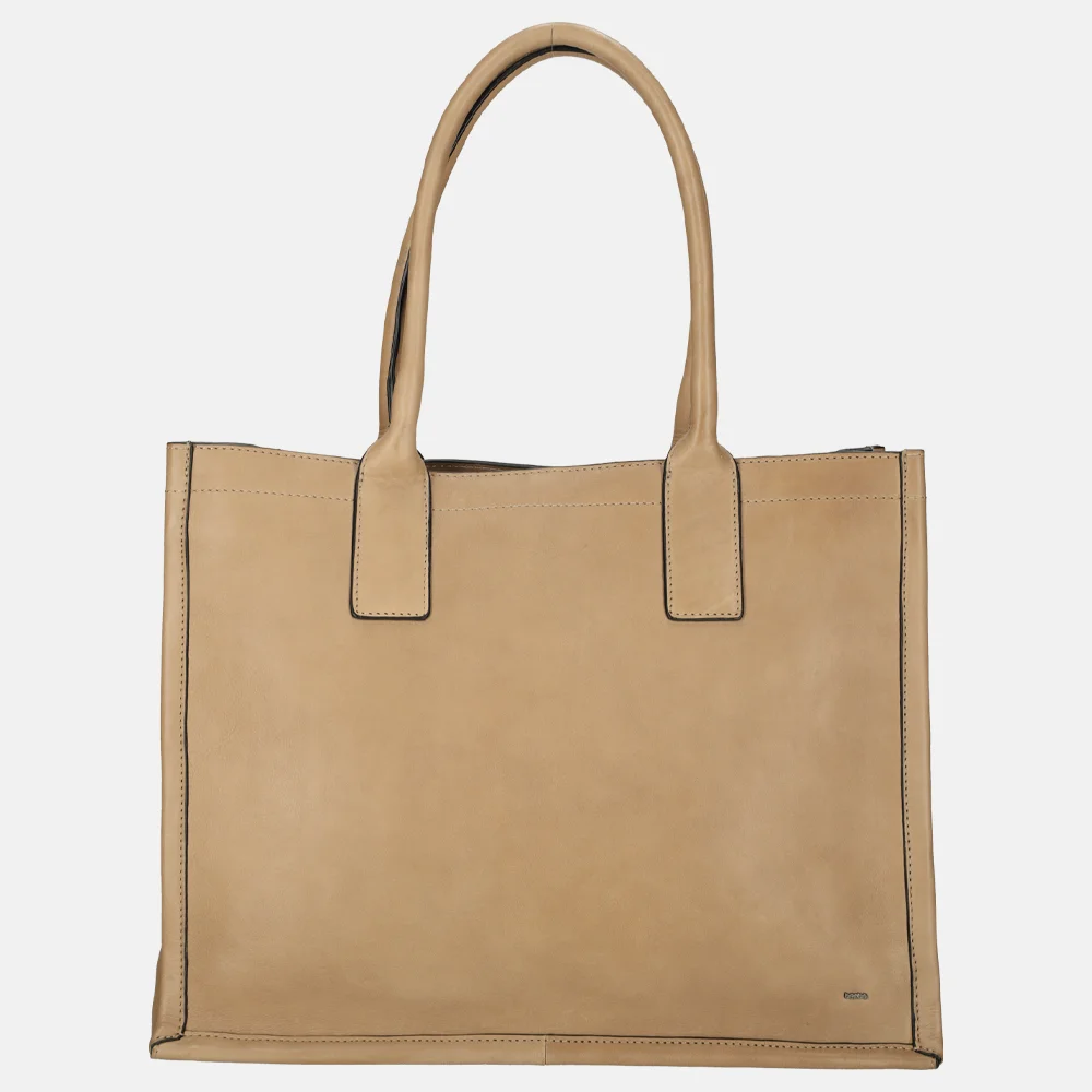 Berba shopper 15.6 inch taupe bij Duifhuizen