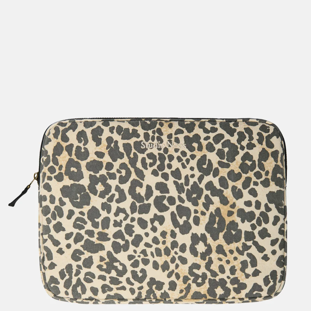 Studio Noos Soft Cotton laptophoes 13 inch leopard bij Duifhuizen