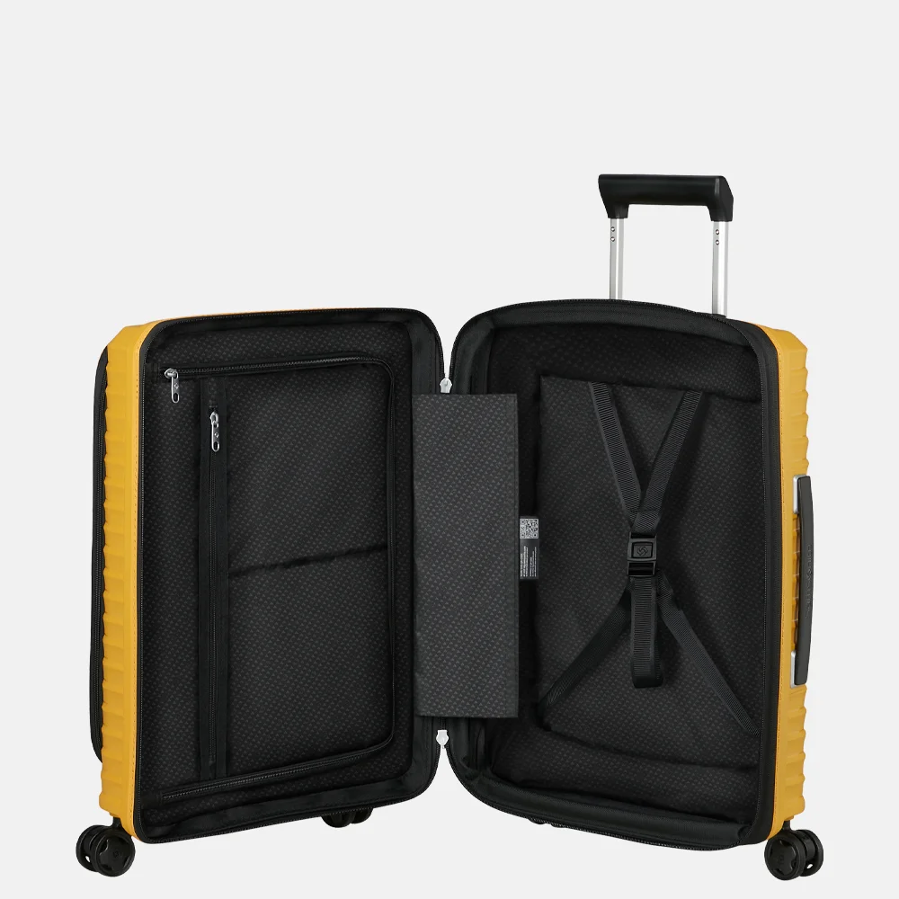 Samsonite Upscape Frontpocket handbagage koffer 55 cm yellow bij Duifhuizen