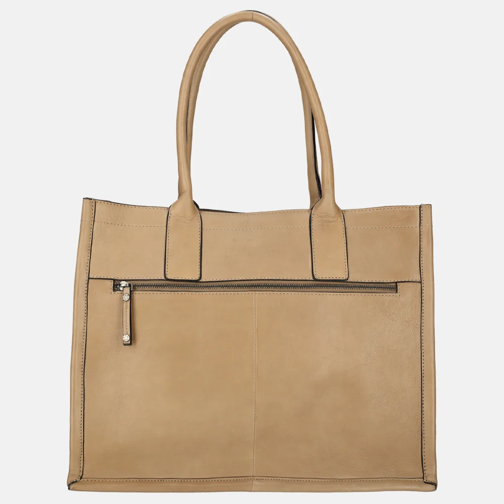 Berba shopper 15.6 inch taupe bij Duifhuizen