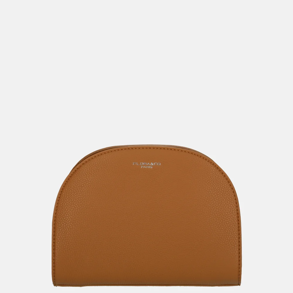 Flora & Co crossbody tas camel bij Duifhuizen