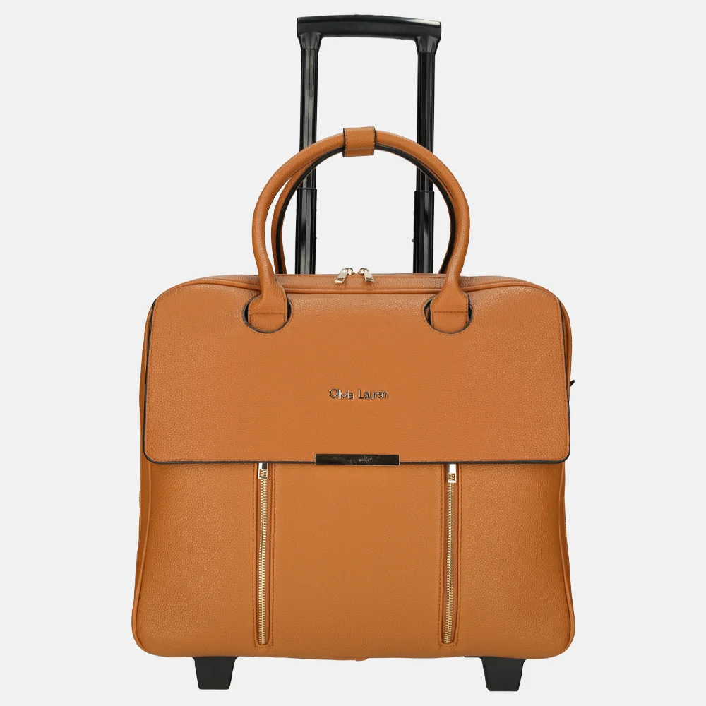 Olivia Lauren business trolley beige bij Duifhuizen