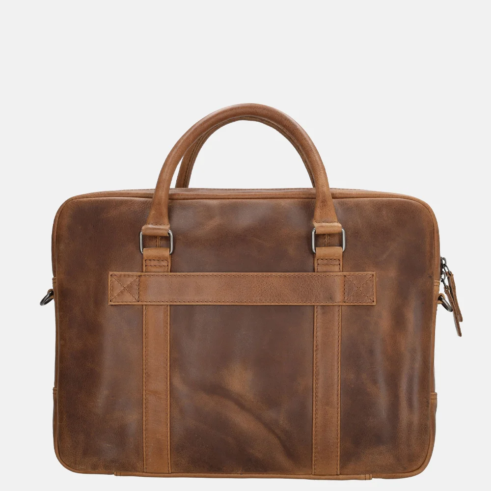 Micmacbags Next Navajo laptoptas 14 inch cognac bij Duifhuizen