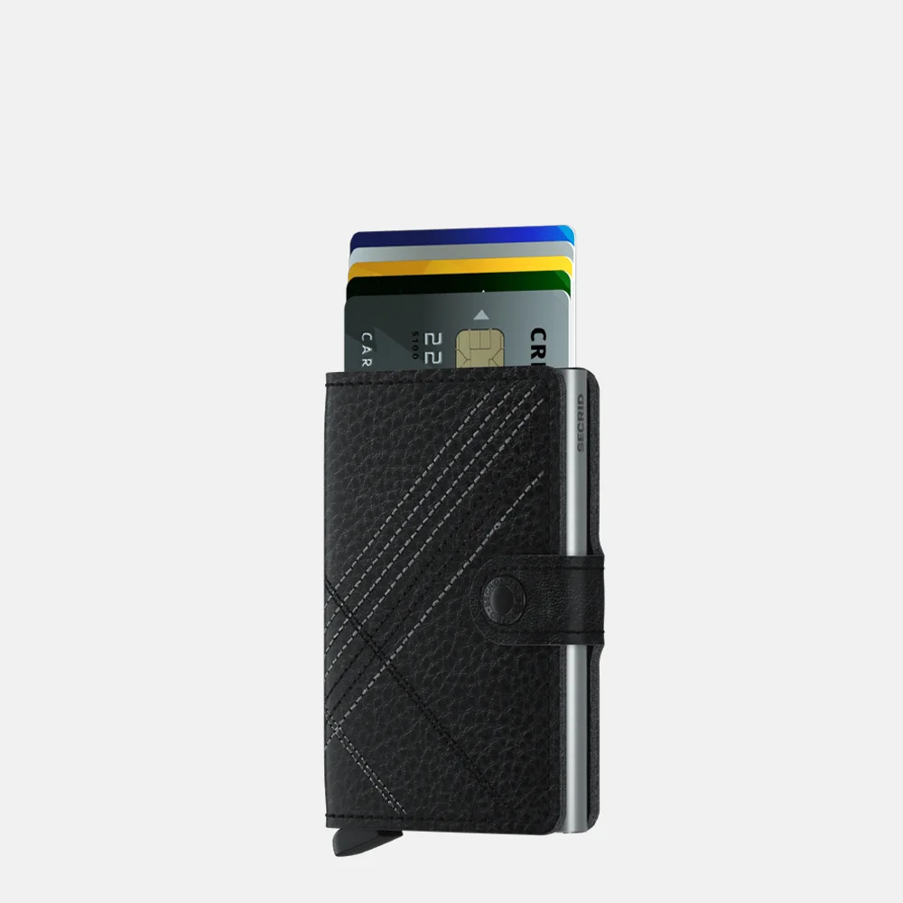 Secrid Miniwallet pasjeshouder stitch linea black bij Duifhuizen