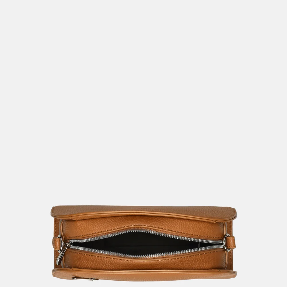 Flora & Co crossbody tas camel bij Duifhuizen