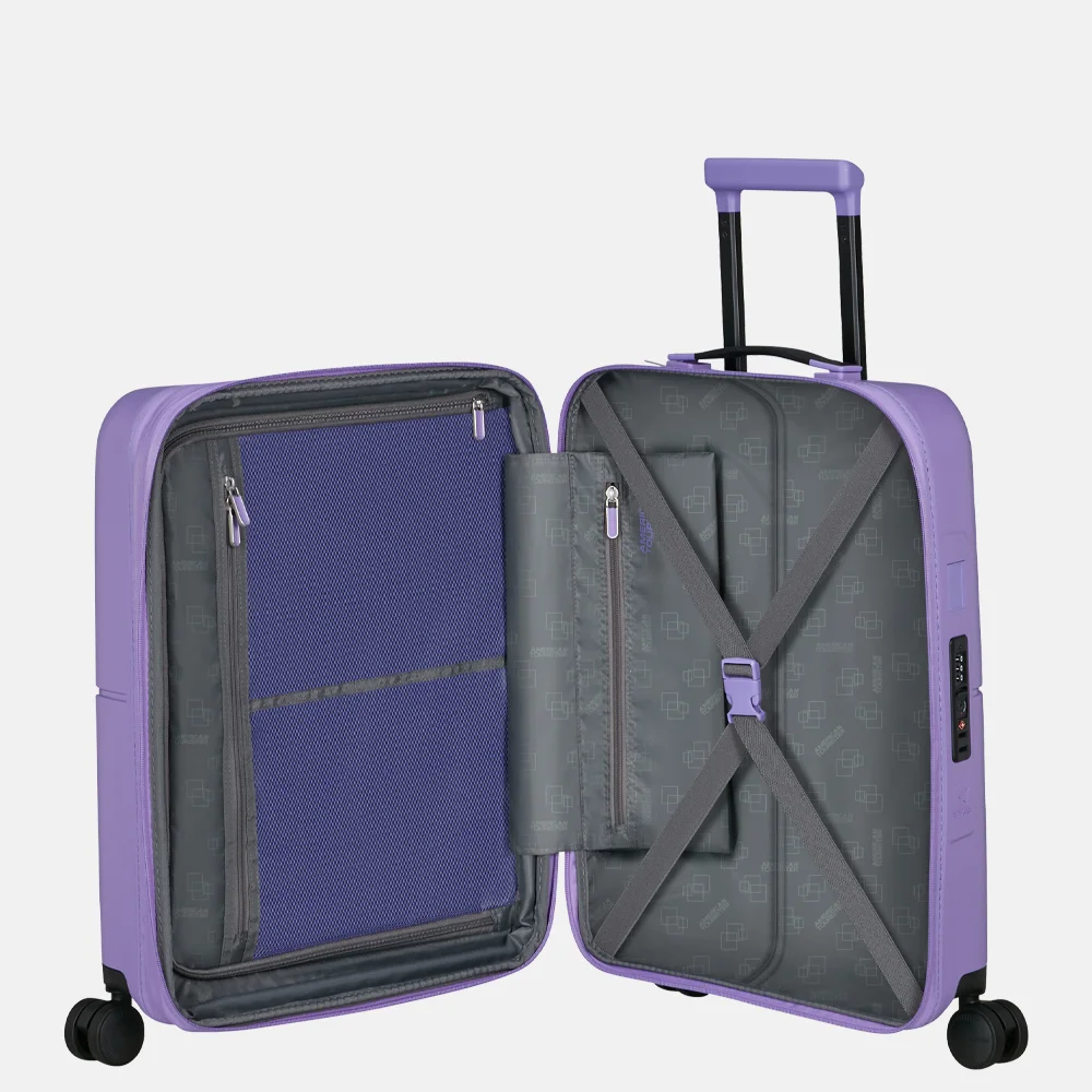 American Tourister Dashpop handbagage koffer 55 cm violet purple bij Duifhuizen