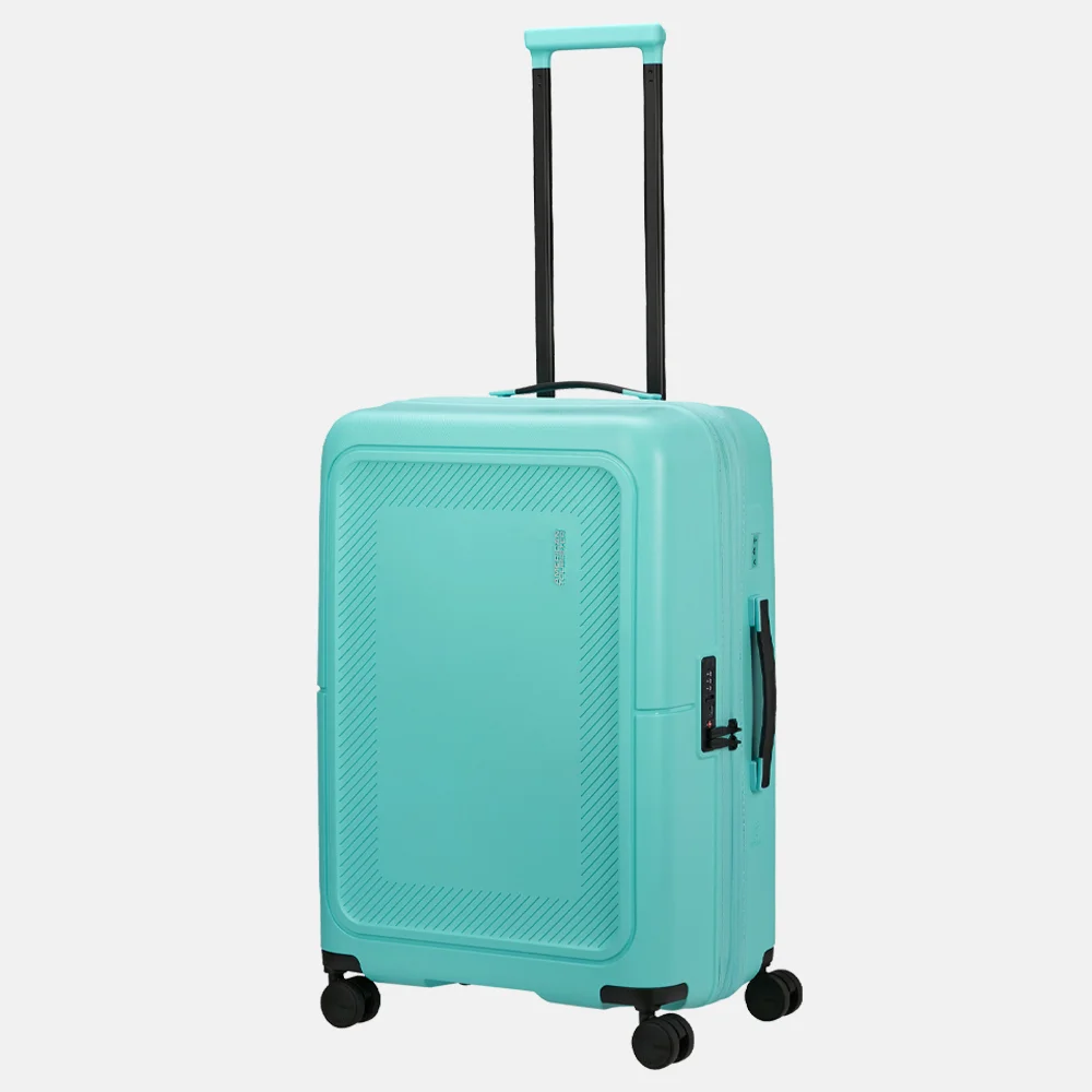 American Tourister Dashpop reiskoffer 67 cm aqua sky bij Duifhuizen