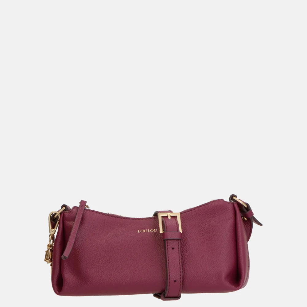 Loulou Essentiels Lisa schoudertas plum bij Duifhuizen