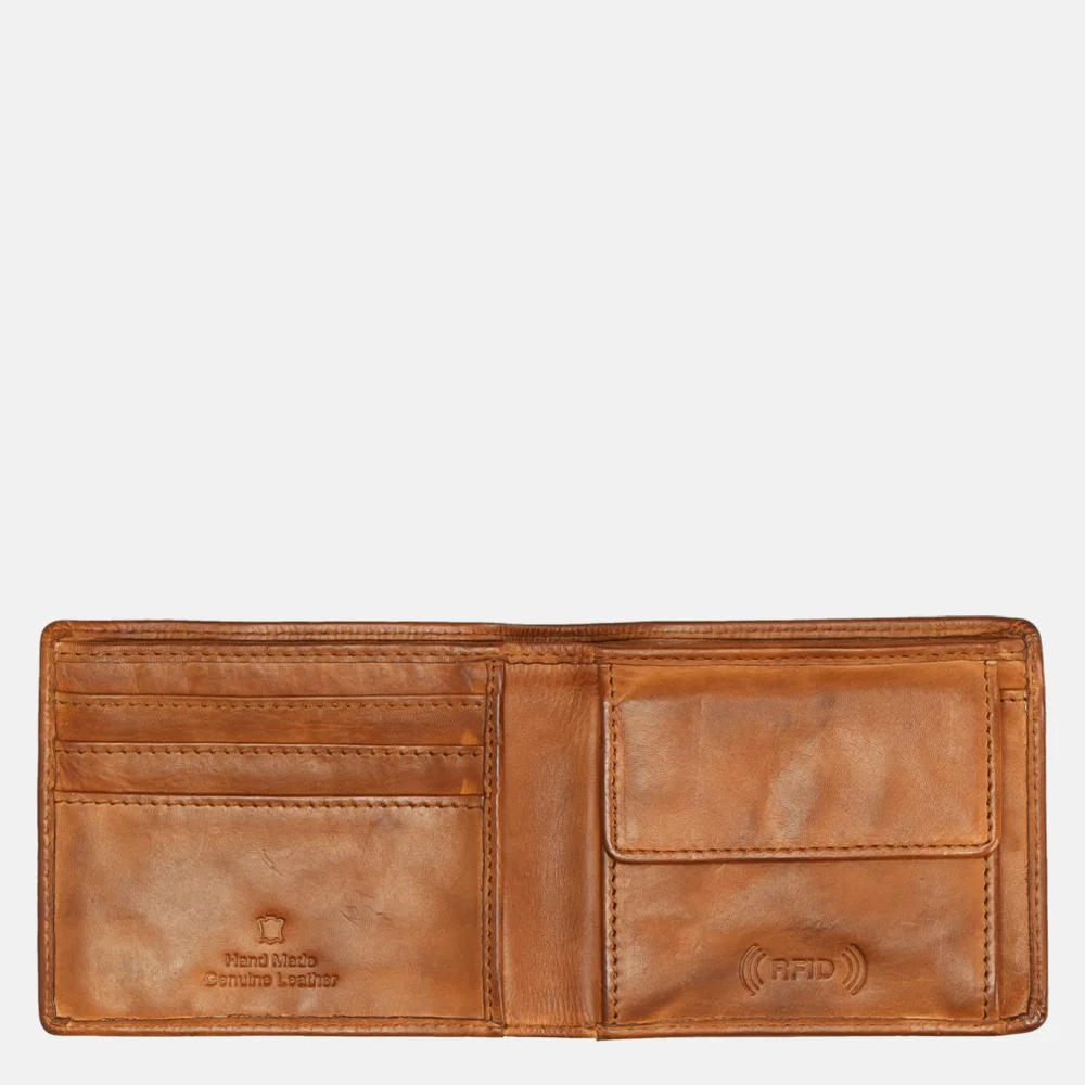 Bear Design billfold cognac bij Duifhuizen