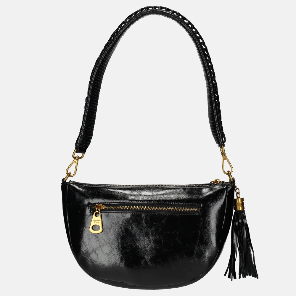 Laurent David crossbody tas vlechtband black bij Duifhuizen