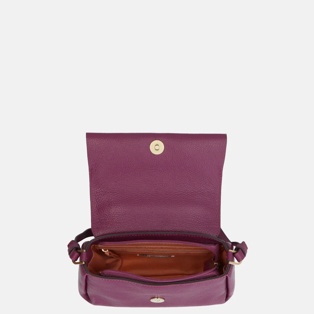 Loulou Essentiels Mae handtas plum bij Duifhuizen