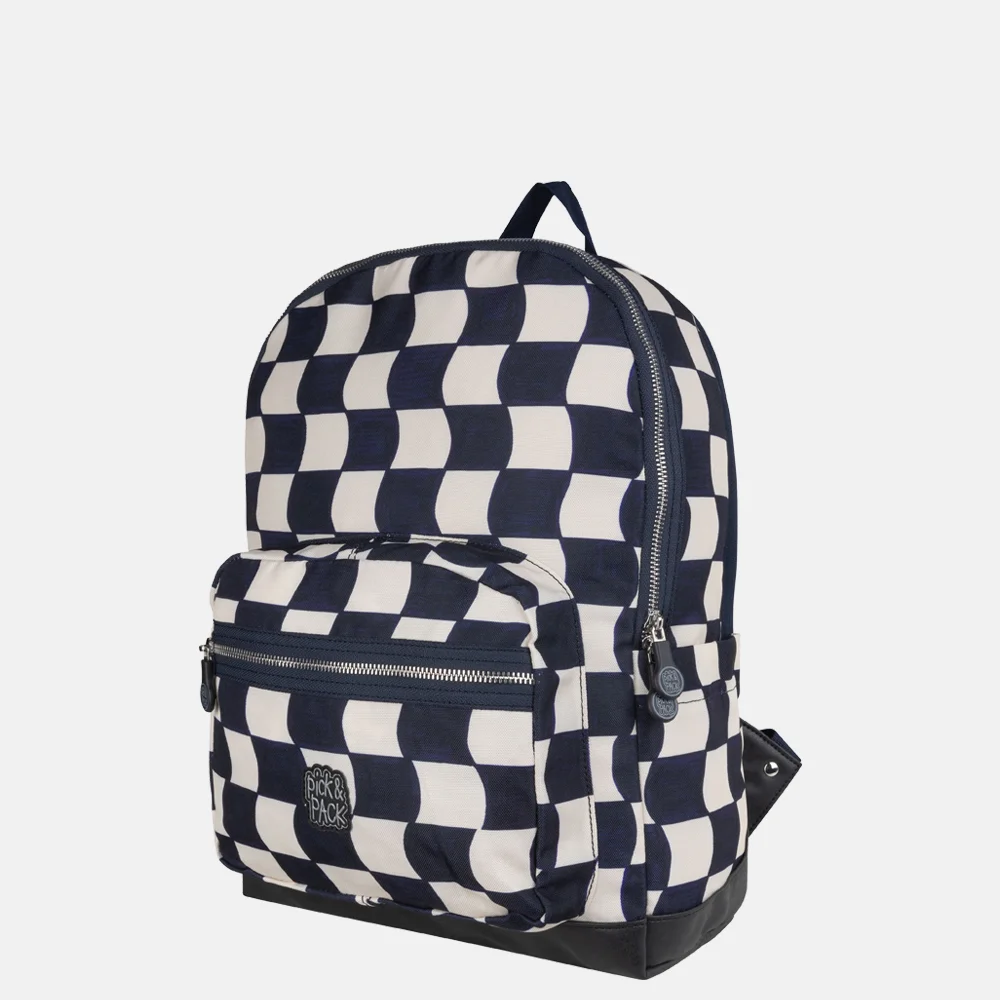 Pick & Pack Check it out kinderrugzak L navy bij Duifhuizen