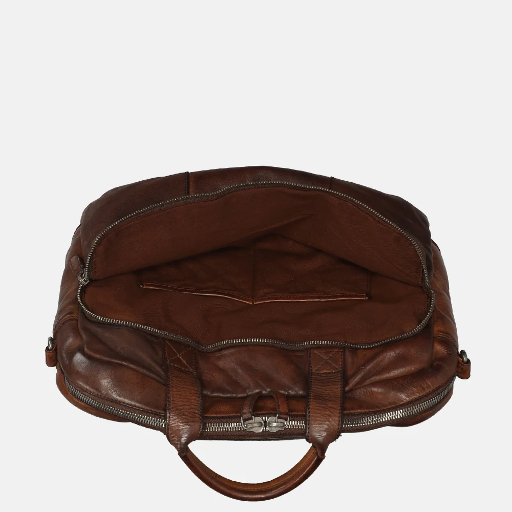 Pylos laptoptas 13 inch brandy bij Duifhuizen