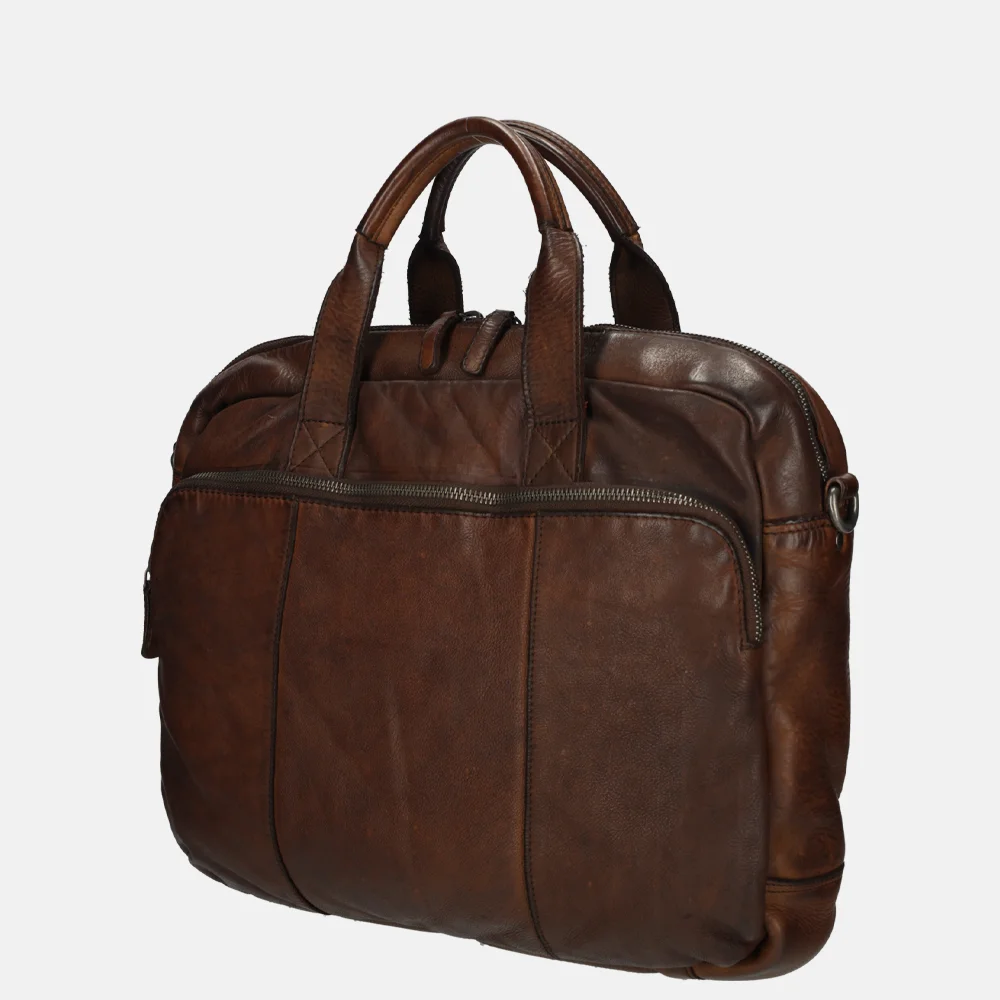 Pylos laptoptas 13 inch brandy bij Duifhuizen