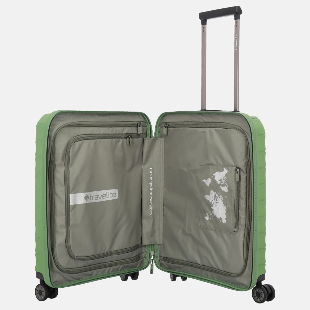 Travelite Mooby handbagage koffer 55 cm green bij Duifhuizen