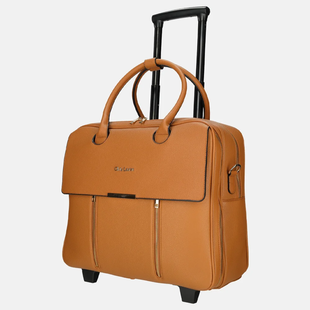 Olivia Lauren business trolley beige bij Duifhuizen