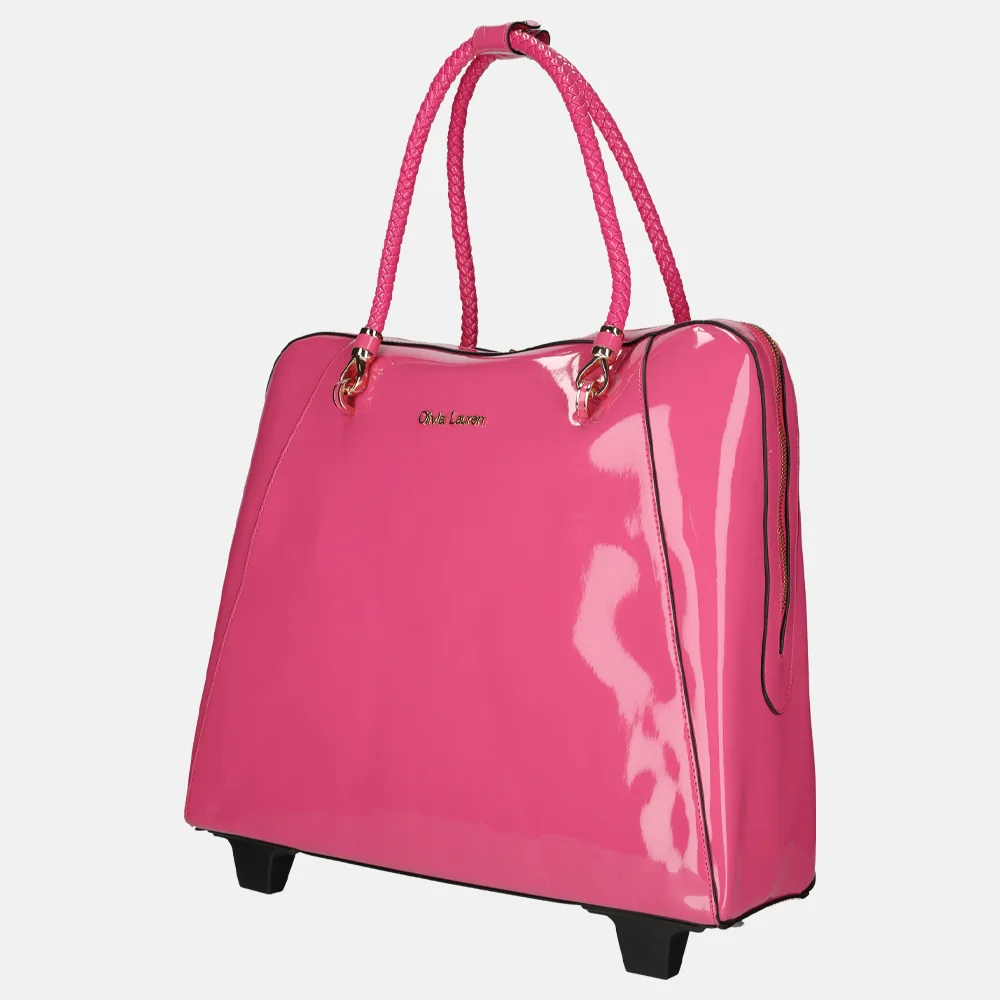 Olivia Lauren Candy business trolley 15 inch rose bij Duifhuizen