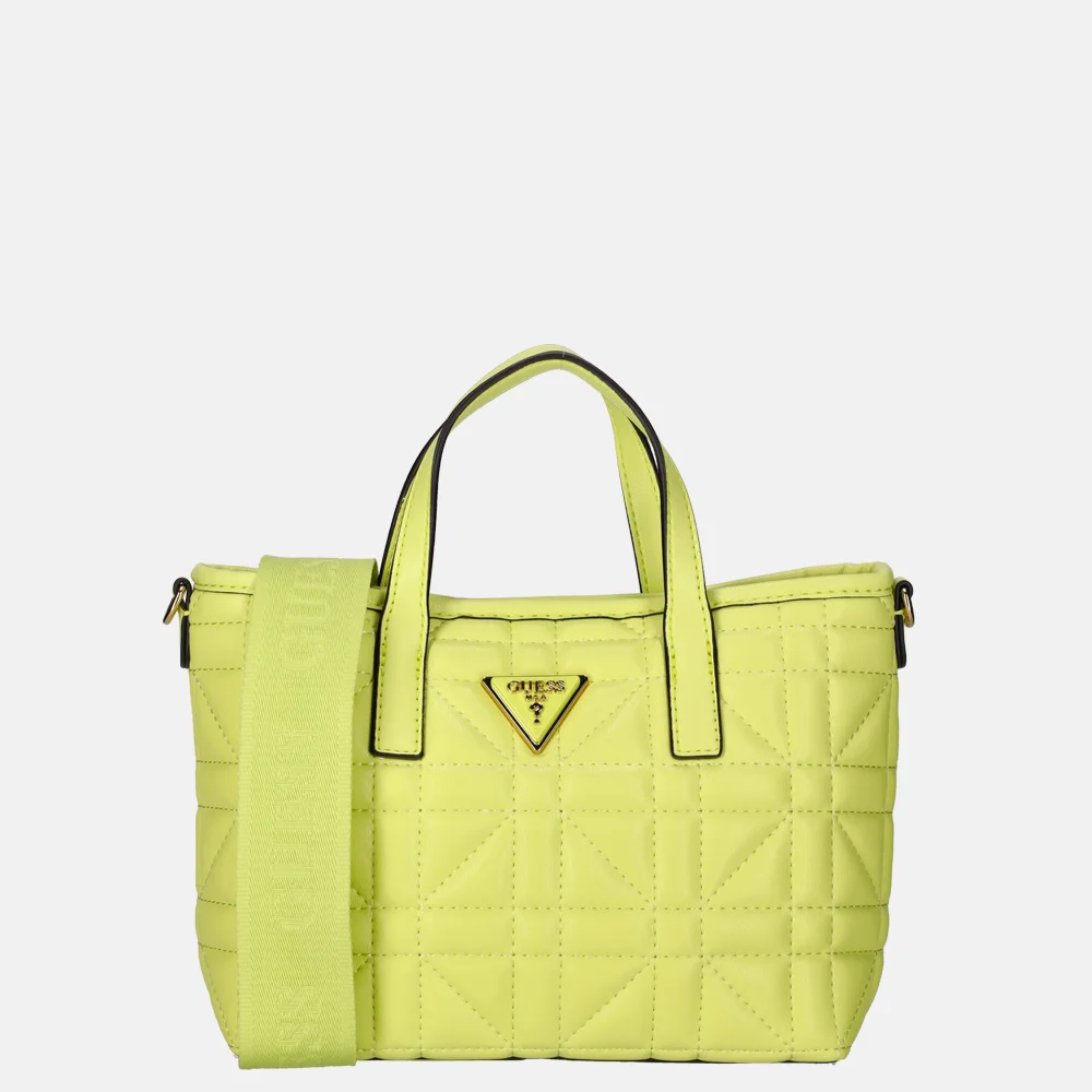 Guess Latona mini tote handtas chartreuse